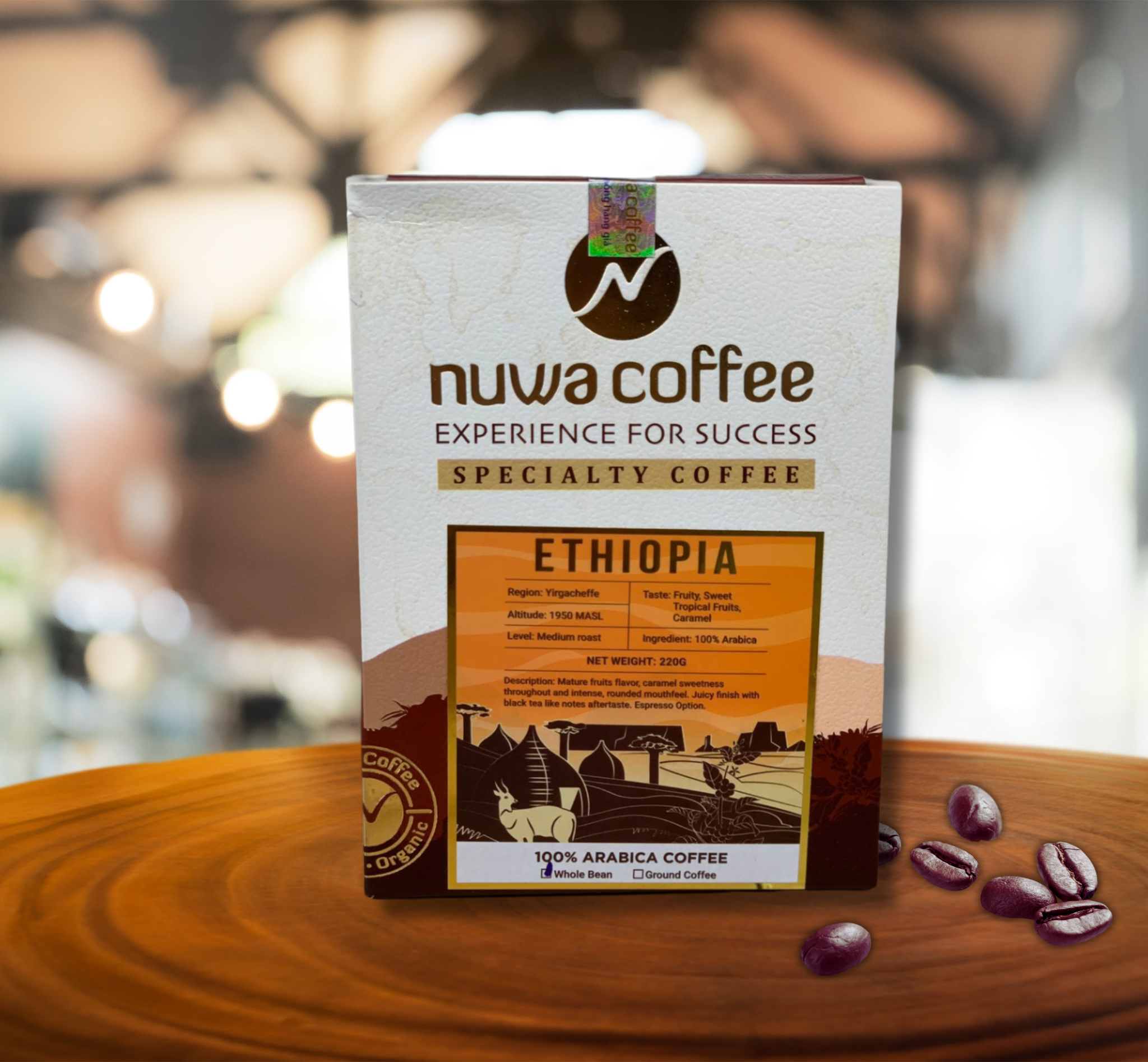 Cà phê rang hạt Arabica Ethiopia (Thùng 12 Hộp)